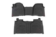 Load image into Gallery viewer, Rough Country Sure-Fit Floor Mats | FR &amp; RR | FR Over Hump | Crew | Chevy/GMC 1500/2500HD/3500HD (19-26) - Fitment View