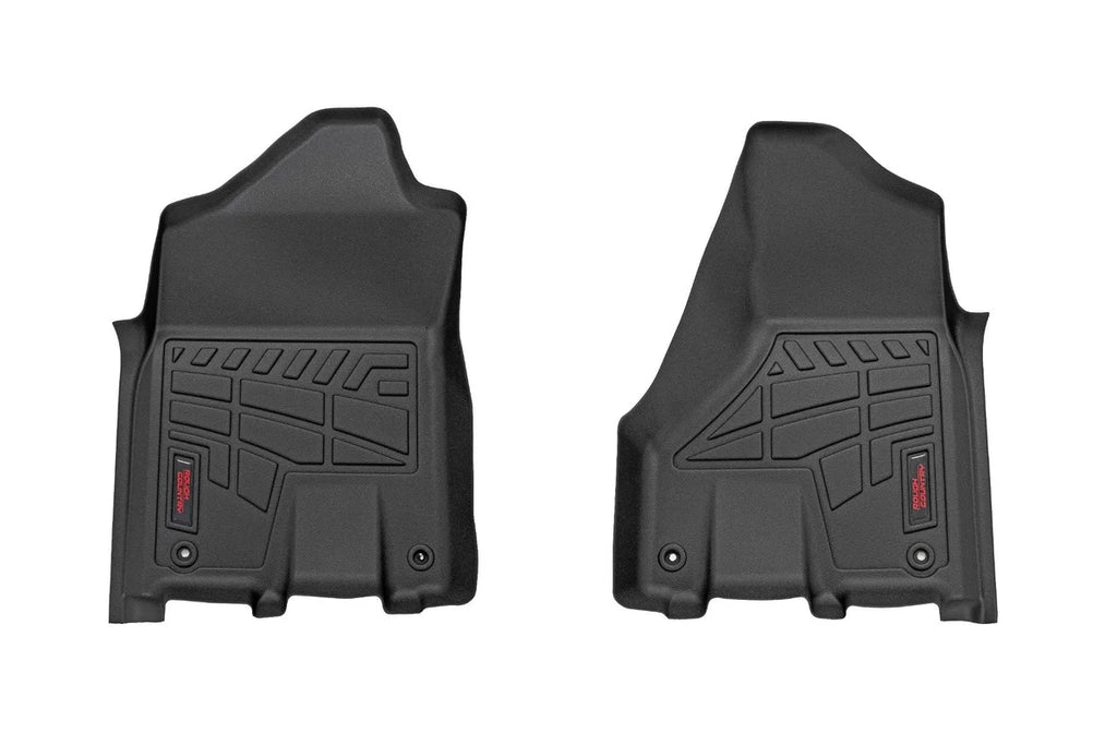 Rough Country Sure-Fit Floor Mats | Front Bucket | Crew | Ram 2500/3500 2WD/4WD (2019-2026)