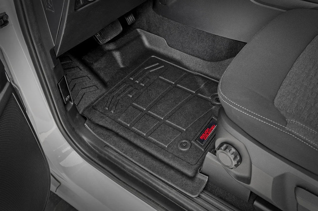 Rough Country Sure-Fit Floor Mats | Front | Crew | Ford Ranger 2WD/4WD (2024-2026) - Side View