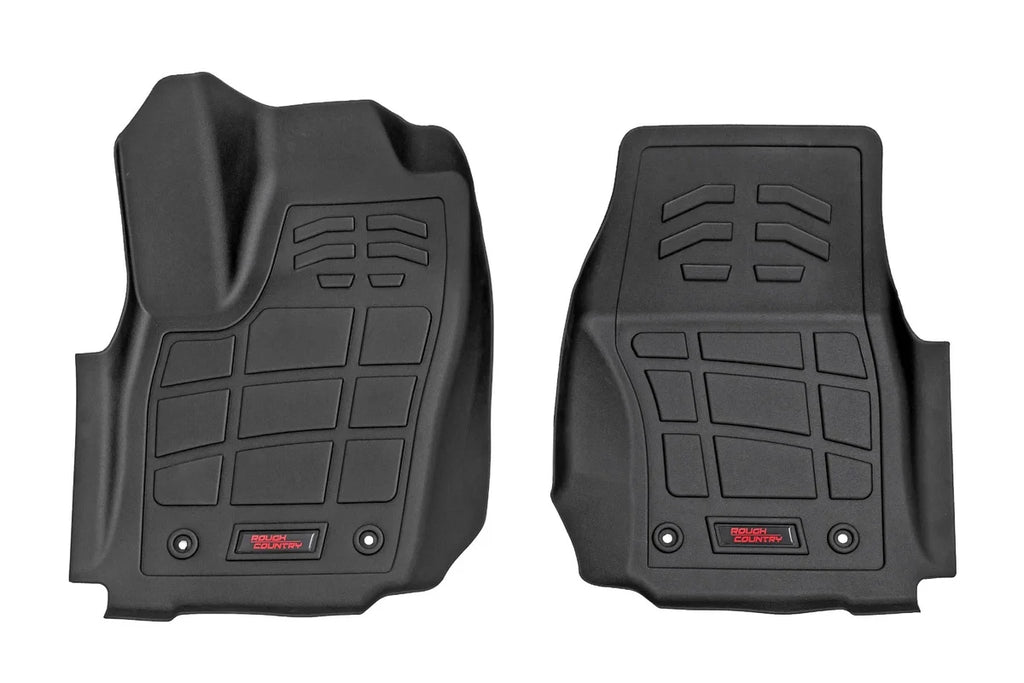 Rough Country Sure-Fit Floor Mats | Front | Double Cab | Toyota Tacoma 2WD/4WD (2024-2026) - Front View