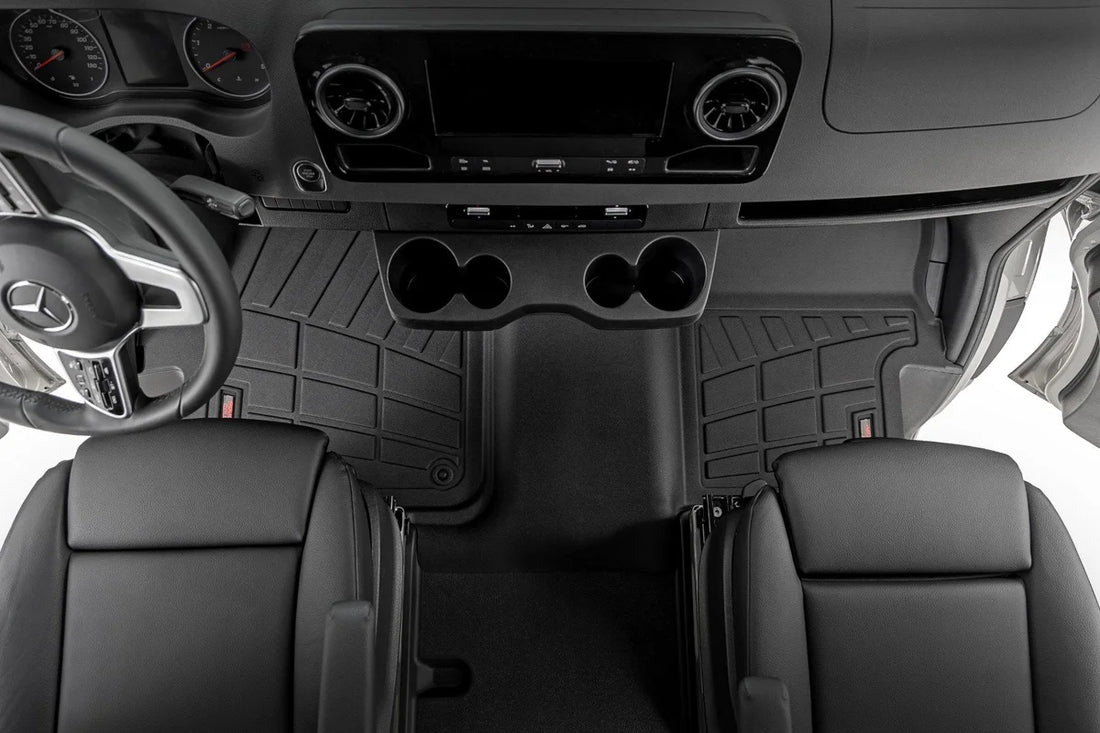 Rough Country Sure-Fit Floor Mats | Front | Mercedes-Benz Sprinter 2500/Sprinter 3500 (19-25) SM91901 - Back View