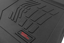 Load image into Gallery viewer, Rough Country Sure-Fit Floor Mats | Front Over Hump | Crew | Chevy/GMC 1500/2500HD/3500HD (19-26 &amp; Classic) - Front View