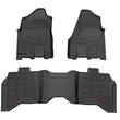Load image into Gallery viewer, Rough Country Sure-Fit Floor Mats | Front &amp; Rear | Crew | Ram 2500/3500 2WD/4WD (2019-2026) - Fitment View