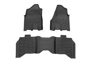 Rough Country Sure-Fit Floor Mats | Front & Rear | Crew | Ram 2500/3500 2WD/4WD (2019-2026) - Fitment View
