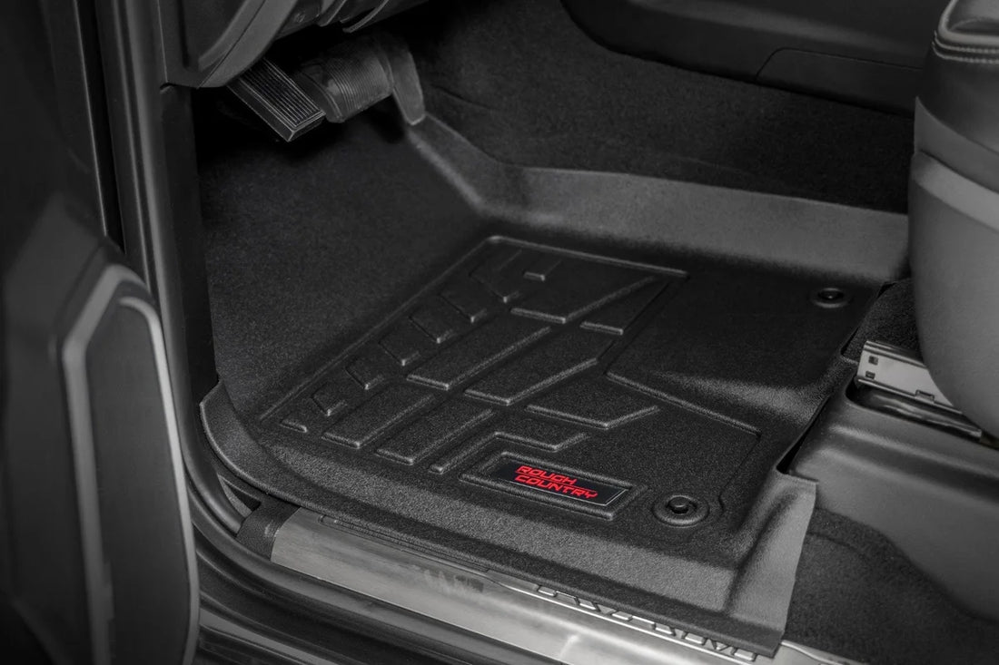 Rough Country Sure-Fit Floor Mats | Front & Rear | Crew | Ram 2500/3500 2WD/4WD (2019-2026) - Side View