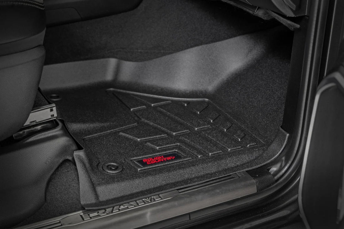Rough Country Sure-Fit Floor Mats | Front & Rear | Crew | Ram 2500/3500 2WD/4WD (2019-2026) - Back View