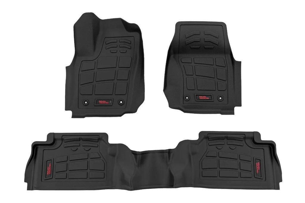 Rough Country Sure-Fit Floor Mats | Front & Rear | TRD PRO | Double Cab | Toyota Tacoma (24-26) - Fitment View