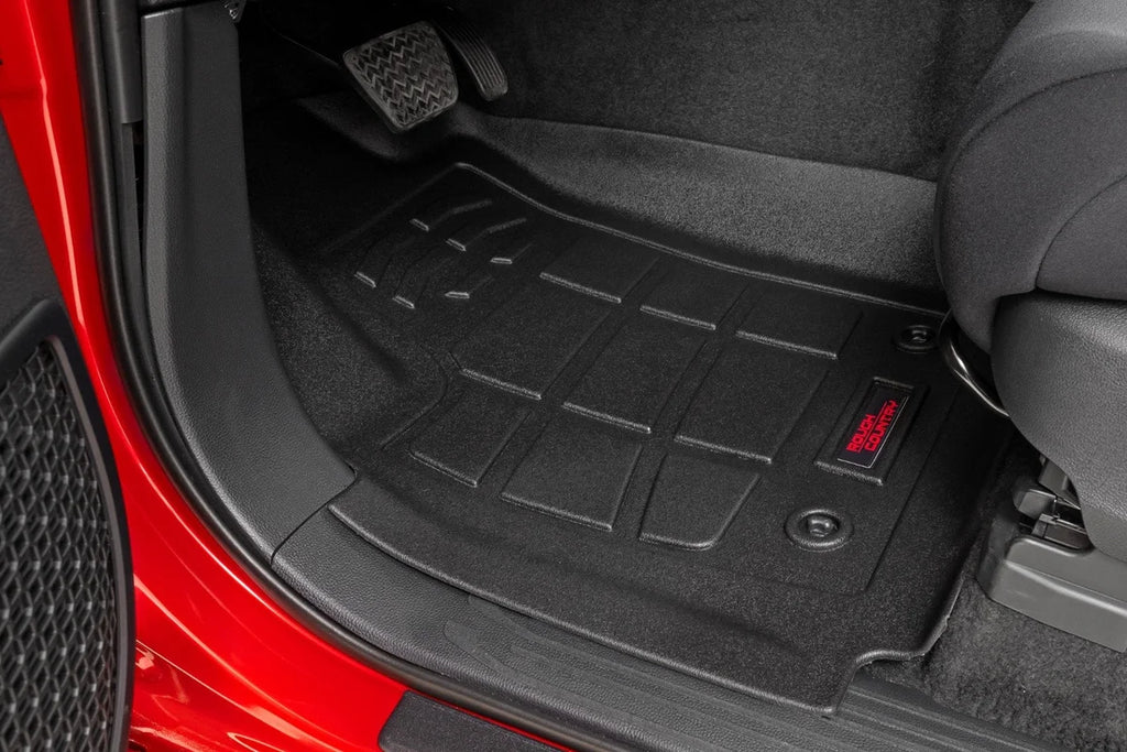 Rough Country Sure-Fit Floor Mats | Front & Rear | TRD PRO | Double Cab | Toyota Tacoma (24-26) - Side View
