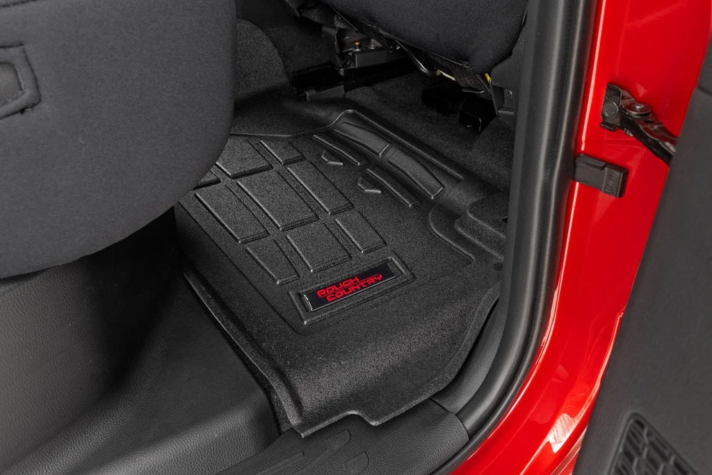 Rough Country Sure-Fit Floor Mats | Front & Rear | TRD PRO | Double Cab | Toyota Tacoma (24-26) - Installation View
