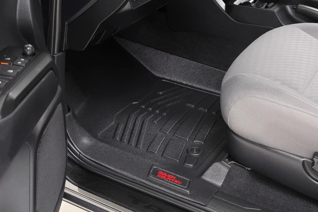 Rough Country Sure-Fit Floor Mats | Front | Toyota Tacoma 2WD/4WD (2016-2023) - Side View
