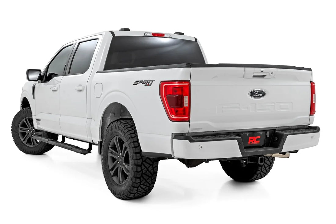 Rough Country TR2 Running Boards | Ford F-150/Lightning/F-250/F-350/Raptor  (2015-2026) 45000 - Back View