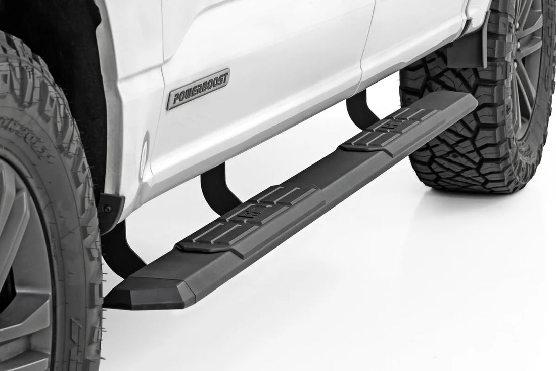 Rough Country TR2 Running Boards | Ford F-150/Lightning/F-250/F-350/Raptor  (2015-2026) 45000 - Installation View