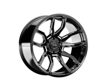 Load image into Gallery viewer, Rough Country Torque Impact | Gloss Black w/Milled Accents | 20x9 | 6x5.5 | -12mm TW403C-20908333-12 - Main Product View