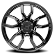 Load image into Gallery viewer, Rough Country Torque Impact | Gloss Black w/Milled Accents | 20x9 | 6x5.5 | -12mm TW403C-20908333-12 - Installation View