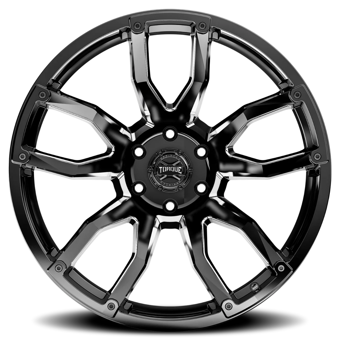 Rough Country Torque Impact | Gloss Black w/Milled Accents | 20x9 | 6x5.5 | -12mm TW403C-20908333-12 - Installation View