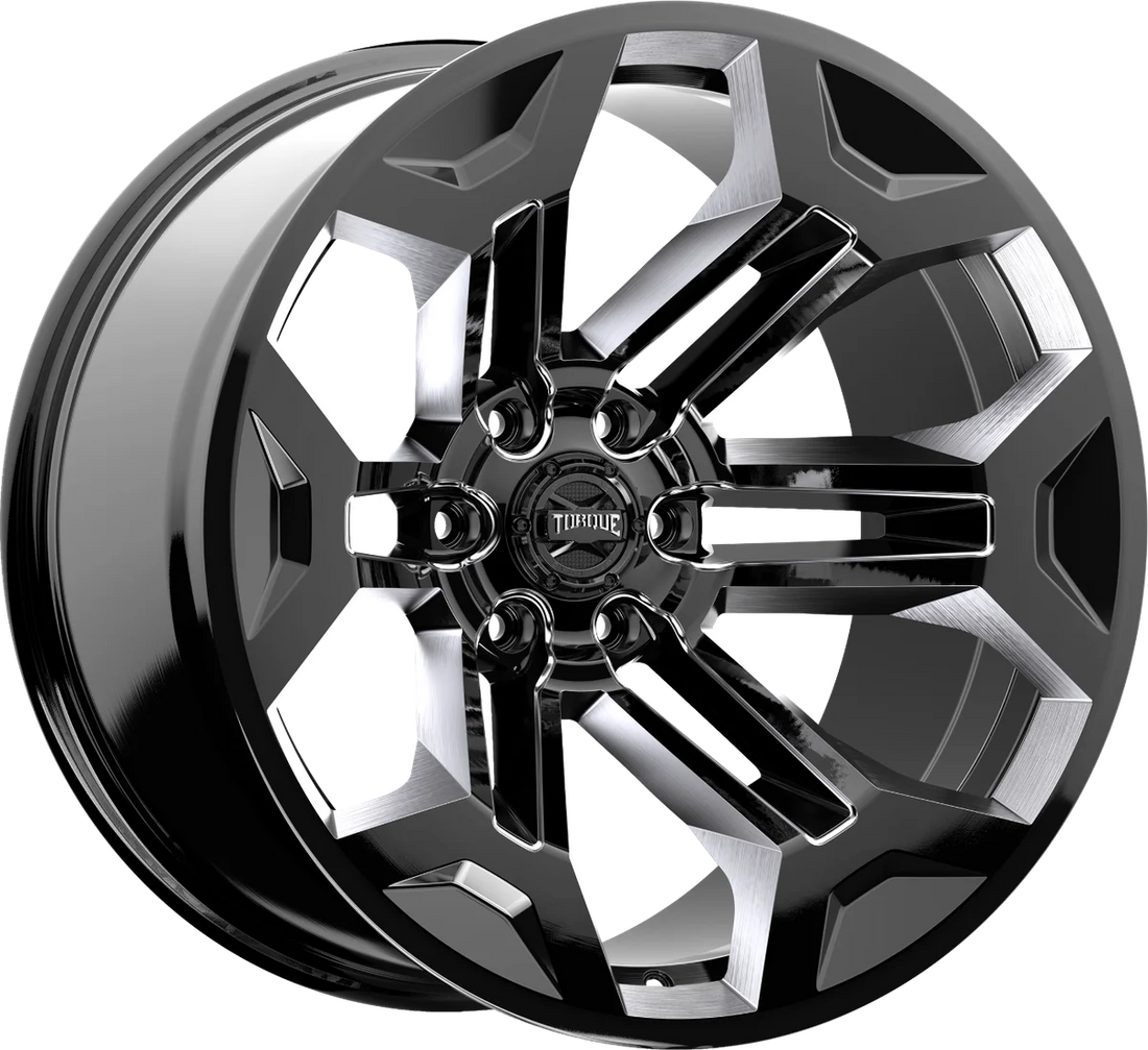 Rough Country Torque Pulse | Gloss Black | 20x9 | 6x5.5 | -12mm TW405C-20908333-12 - Side View
