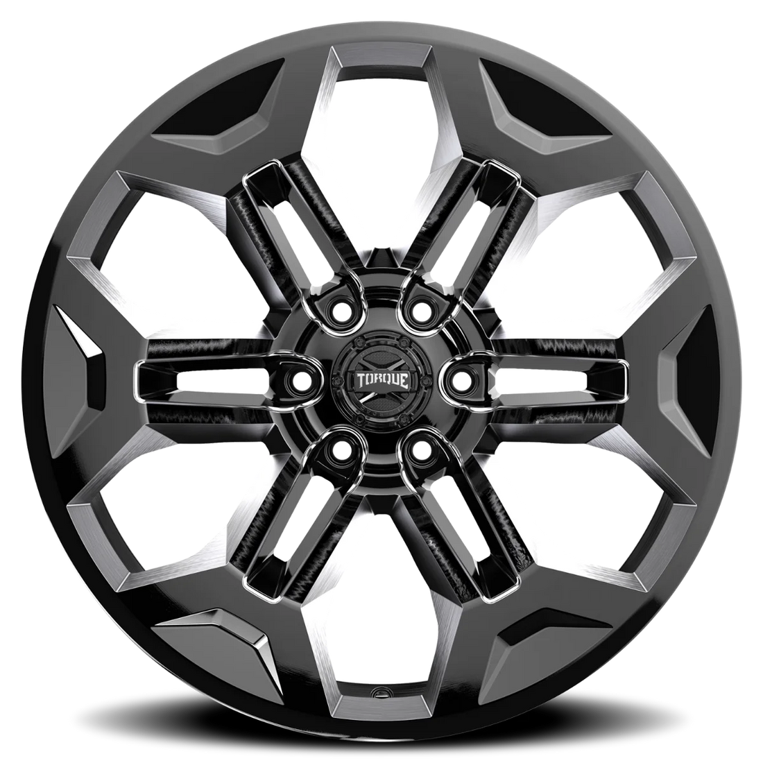 Rough Country Torque Pulse | Gloss Black | 20x9 | 6x5.5 | -12mm TW405C-20908333-12 - Back View