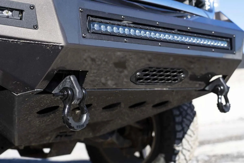 Rough Country Tow Hook Brackets | Chevy Silverado & GMC Sierra 1500 2WD/4WD (2007-2013) RS148 - Installation View