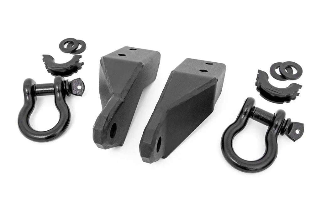 Rough Country Tow Hook Brackets | D-Ring | Bull Bar Sup | Toyota Tundra 2WD/4WD (2007-2021) RS154 - Kit Contents