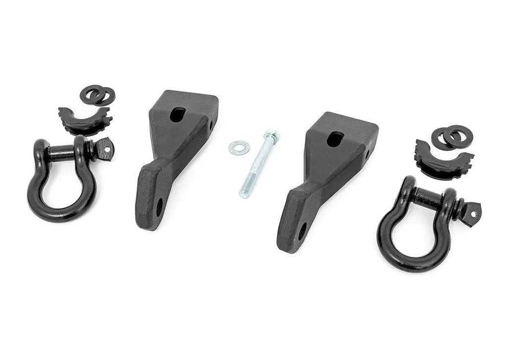 Rough Country Tow Hook Brackets | D-Ring Combo | Chevy/GMC 1500 (07-13) RS156 - Kit Contents