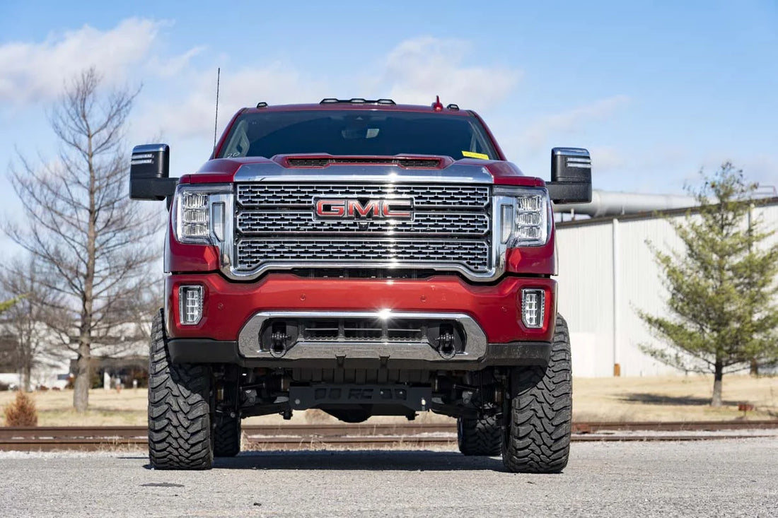 Rough Country Tow Hook Brackets | D-Ring Combo | GMC Sierra 2500 HD 2WD/4WD (2020-2024) RS159 - Back View