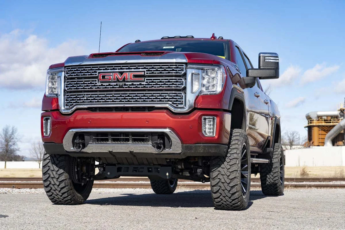 Rough Country Tow Hook Brackets | D-Ring Combo | GMC Sierra 2500 HD 2WD/4WD (2020-2024) RS159 - Installation View