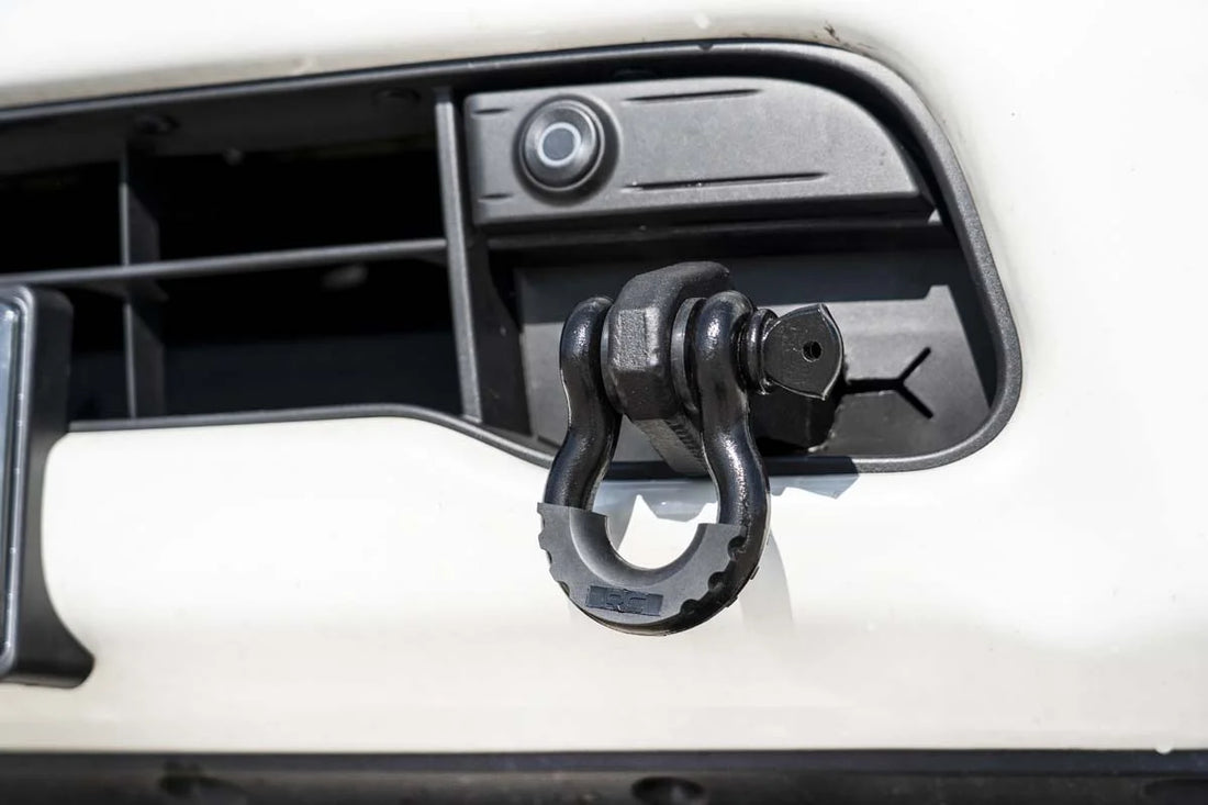 Rough Country Tow Hook Brackets | D-Ring Combo | Nissan Titan 2WD/4WD (2017-2024) RS160 - Installation View