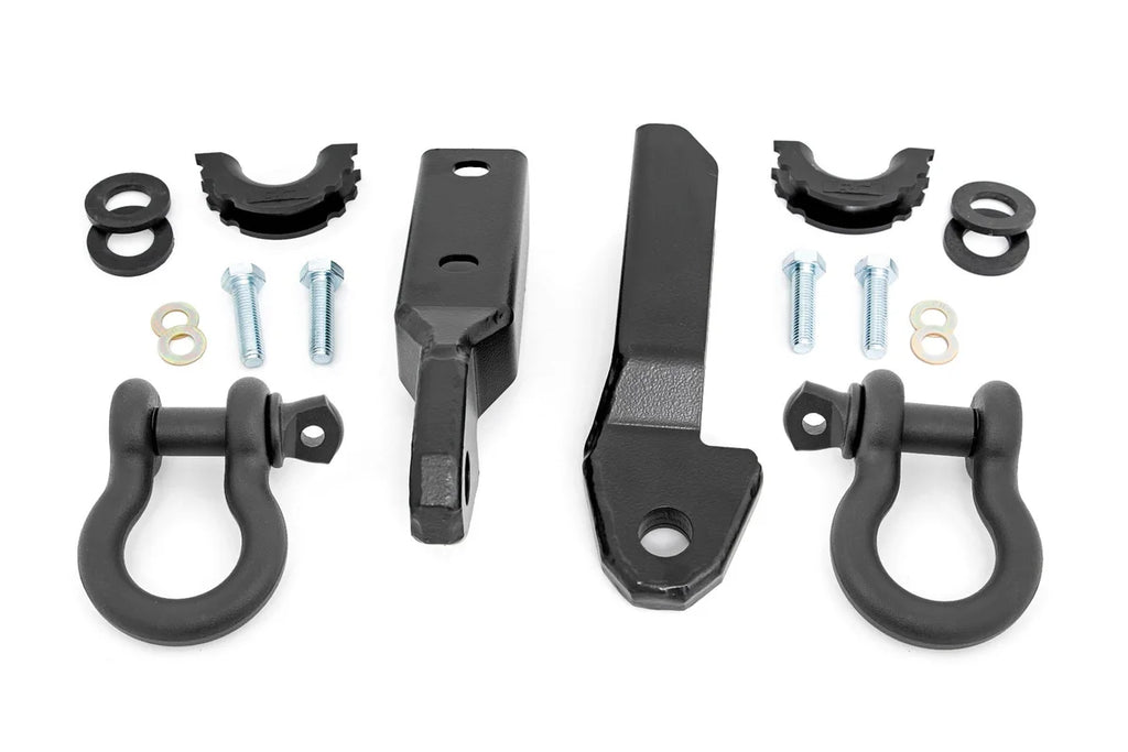 Rough Country Tow Hook to Shackle Bracket | D-Ring Combo | Chevy C1500/K1500 Truck & SUV (88-99) RS164 - Kit Contents