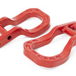 Load image into Gallery viewer, Rough Country Tow Hooks | Forged | Red | Chevy Silverado 1500 2WD/4WD (2019-2024) RS132 - Main Product View