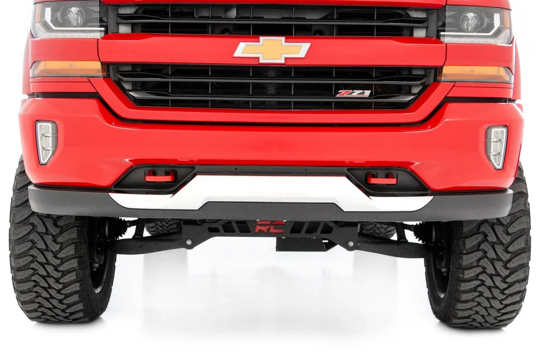 Rough Country Tow Hooks | Forged | Red | Chevy Silverado 1500 2WD/4WD (2014-2018 & Classic) RS134 - Back View