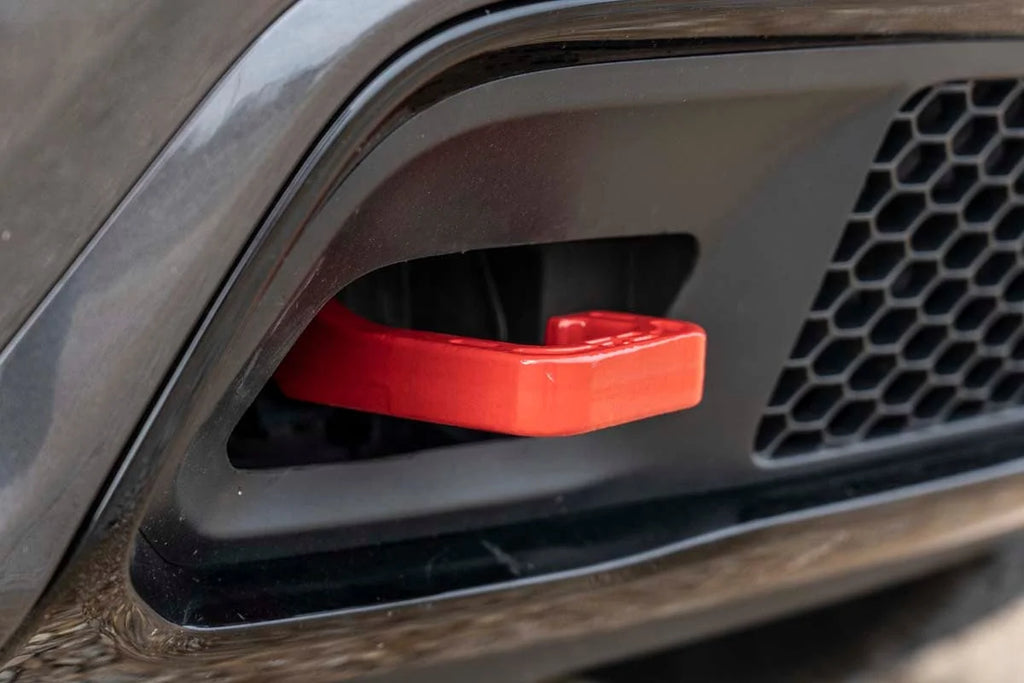 Rough Country Tow Hooks | Forged | Red | Jeep Grand Cherokee 2WD/4WD (2015-2022) RS133 - Main Product View