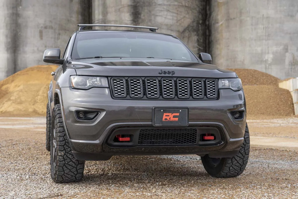 Rough Country Tow Hooks | Forged | Red | Jeep Grand Cherokee 2WD/4WD (2015-2022) RS133 - Back View