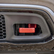 Load image into Gallery viewer, Rough Country Tow Hooks | Forged | Red | Jeep Grand Cherokee 2WD/4WD (2015-2022) RS133 - Installation View