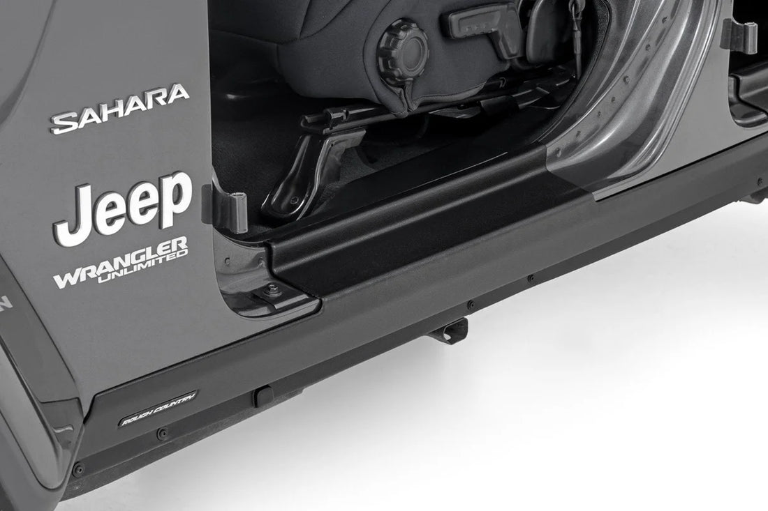 Rough Country Trail Cladding | Rocker Sill Plates | Jeep Wrangler Unlimited 4WD (2018-2026) - Side View