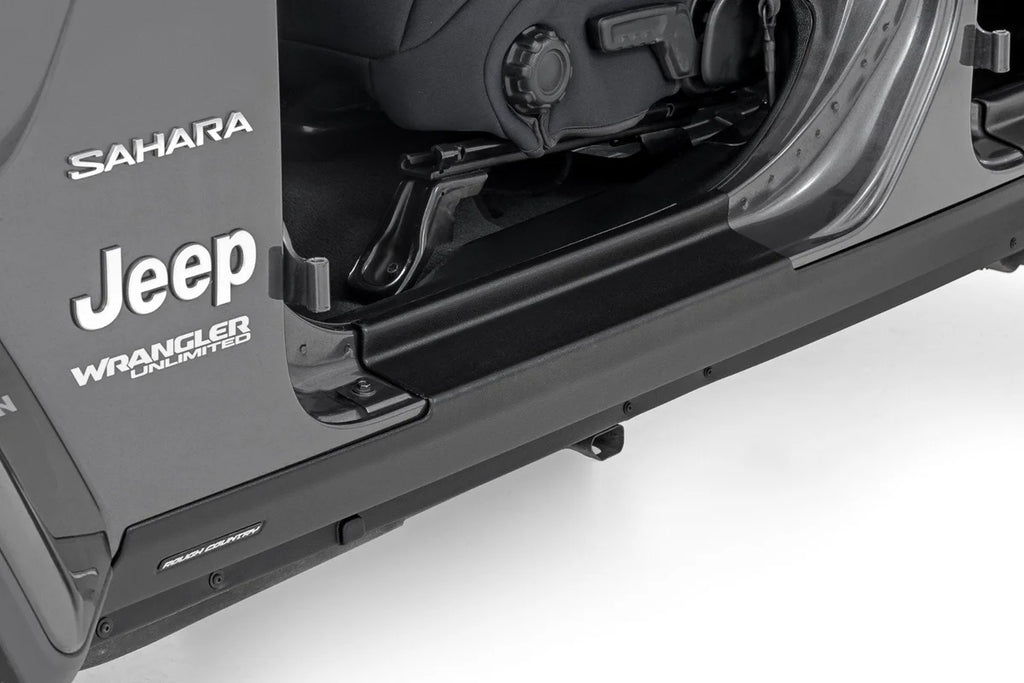 Rough Country Trail Cladding | Rocker Sill Plates | Jeep Wrangler Unlimited 4WD (2018-2026) - Side View