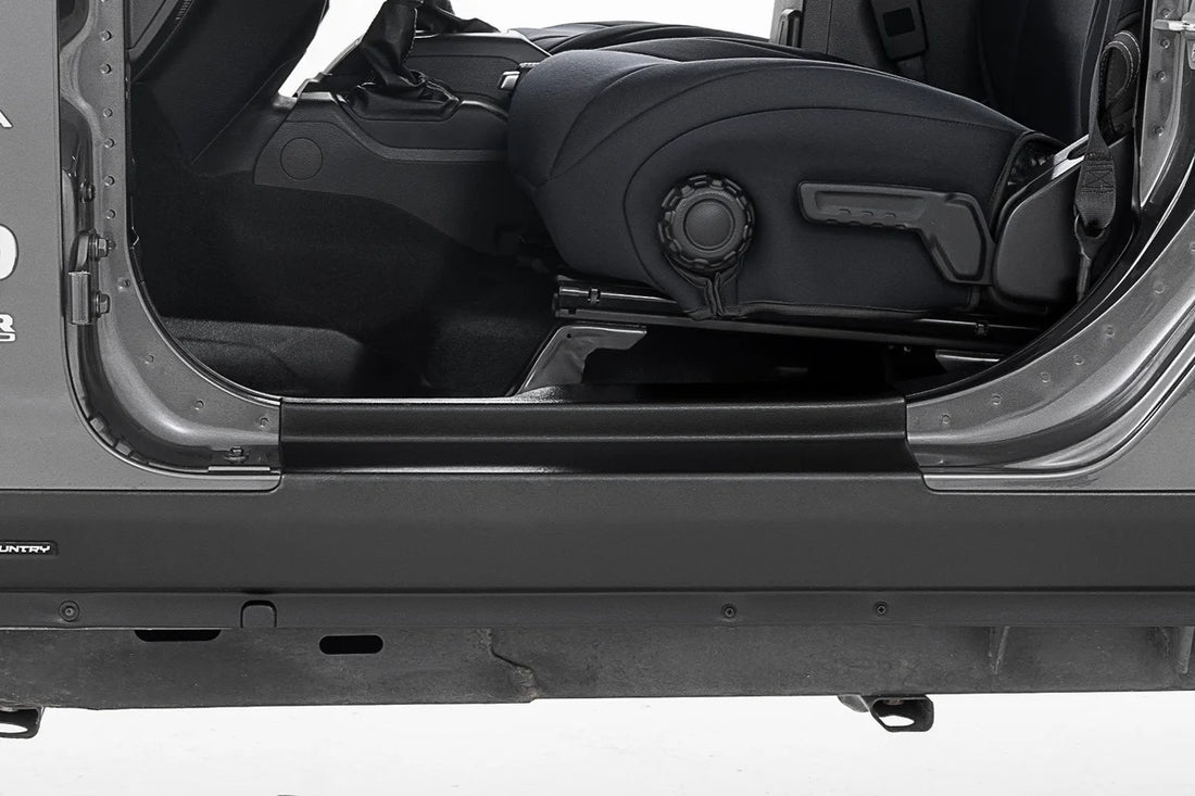 Rough Country Trail Cladding | Rocker Sill Plates | Jeep Wrangler Unlimited 4WD (2018-2026) - Back View