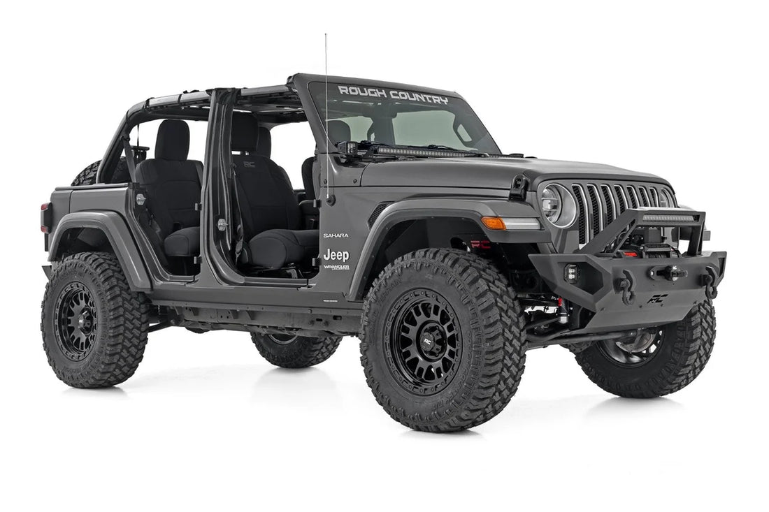 Rough Country Trail Cladding | Rocker Sill Plates | Jeep Wrangler Unlimited 4WD (2018-2026) - Installation View