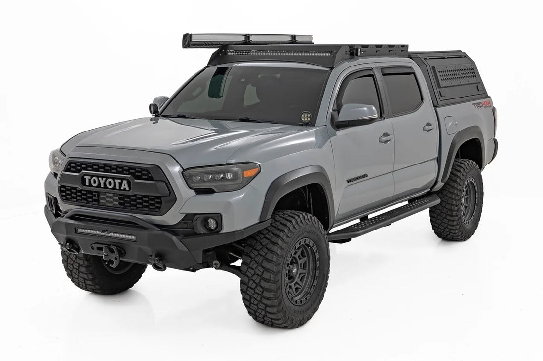 Rough Country Truck Bed Cap | Modular | 5' Bed | Toyota Tacoma 2WD/4WD (2016-2023) - Side View