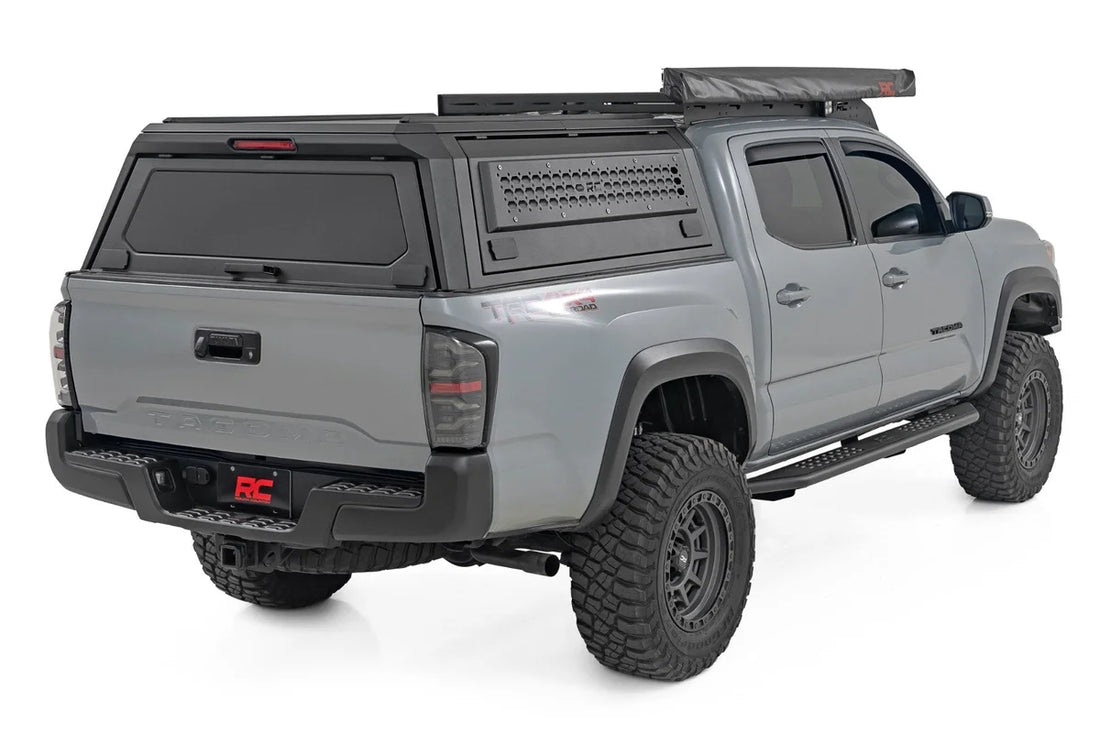 Rough Country Truck Bed Cap | Modular | 5' Bed | Toyota Tacoma 2WD/4WD (2016-2023) - Back View