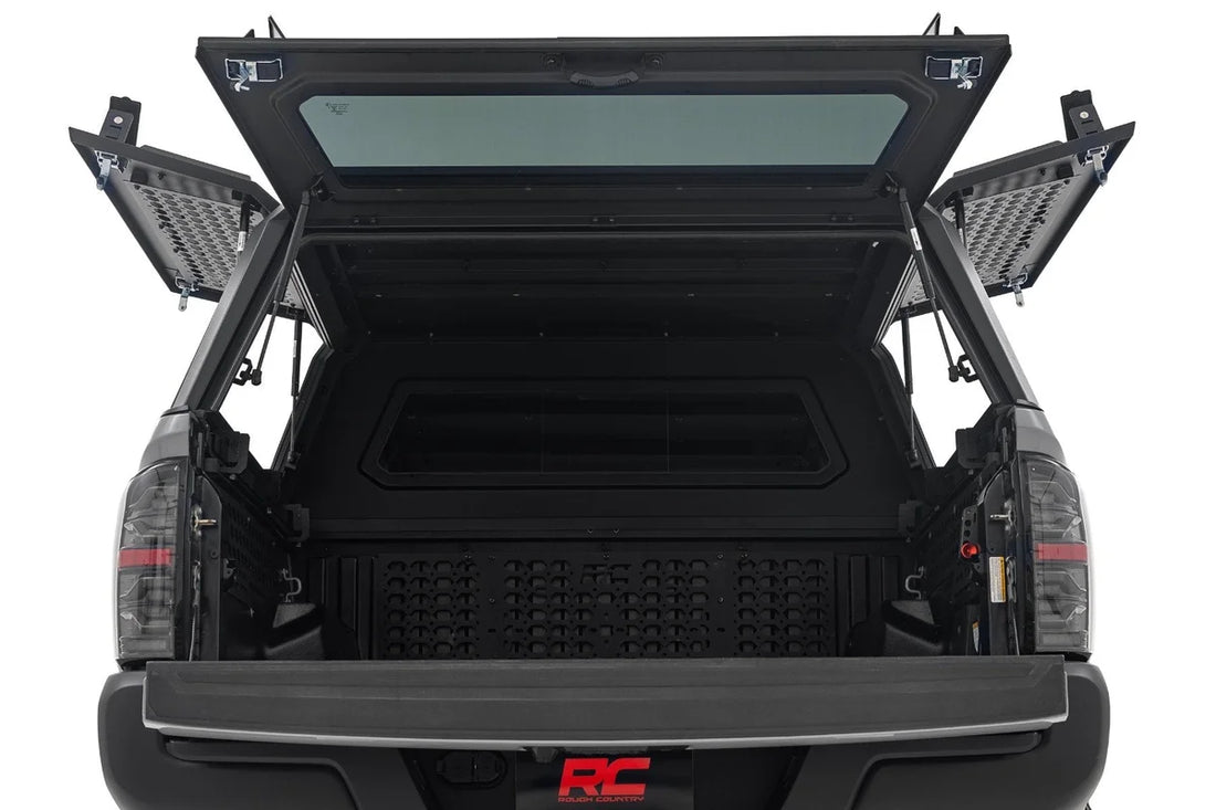 Rough Country Truck Bed Cap | Modular | 5' Bed | Toyota Tacoma 2WD/4WD (2016-2023) - Installation View