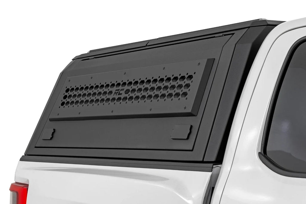 Rough Country Truck Bed Cap | Modular | 5'7" Bed | Ford F-150 2WD/4WD (2021-2025) - Installation View
