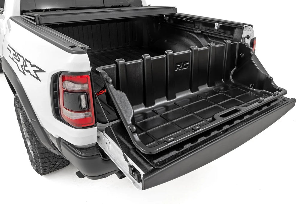 Rough Country Truck Bed Cargo Storage Box | Easy Access | 56ΓÇ¥ Wide | Fits Full-Sized Trucks 10202 - Installation View
