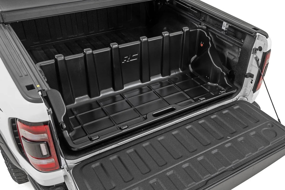 Rough Country Truck Bed Cargo Storage Box | Easy Access | 56ΓÇ¥ Wide | Fits Full-Sized Trucks 10202 - Installation View