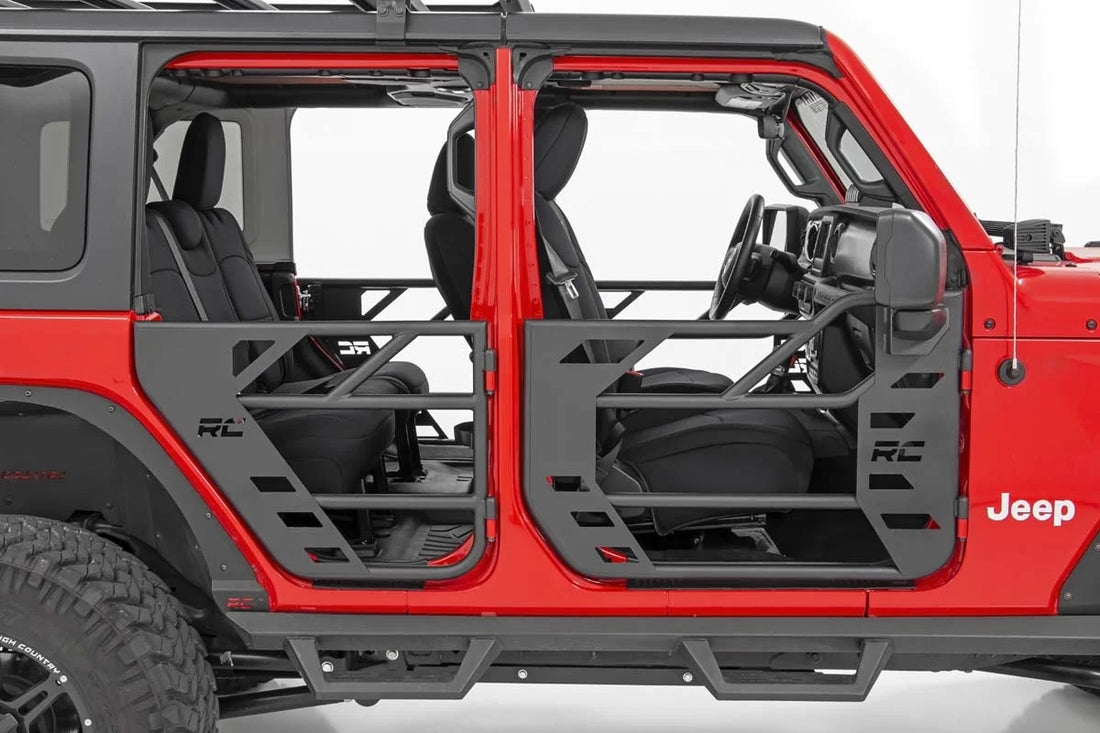 Rough Country Tubular Doors | Front | Jeep Gladiator JT/Wrangler JL 4WD (2018-2024) 10617 - Side View