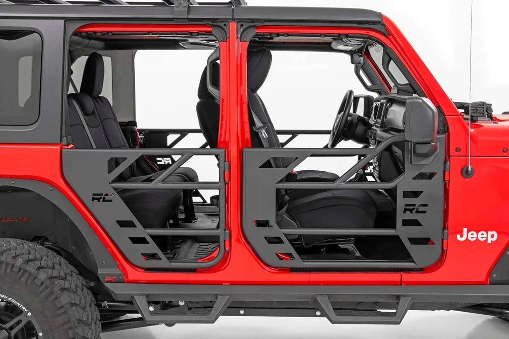 Rough Country Tubular Doors | Front and Rear | Jeep Gladiator JT/Wrangler JL 4WD (18-24) 10619 - Side View