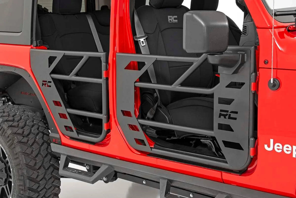Rough Country Tubular Doors | Front and Rear | Jeep Gladiator JT/Wrangler JL 4WD (18-24) 10619 - Back View