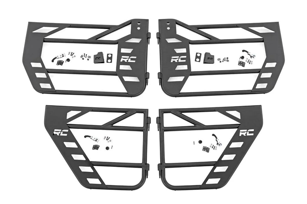 Rough Country Tubular Doors | Front and Rear | Jeep Wrangler JK/Wrangler Unlimited  (07-18) 10588 - Front View