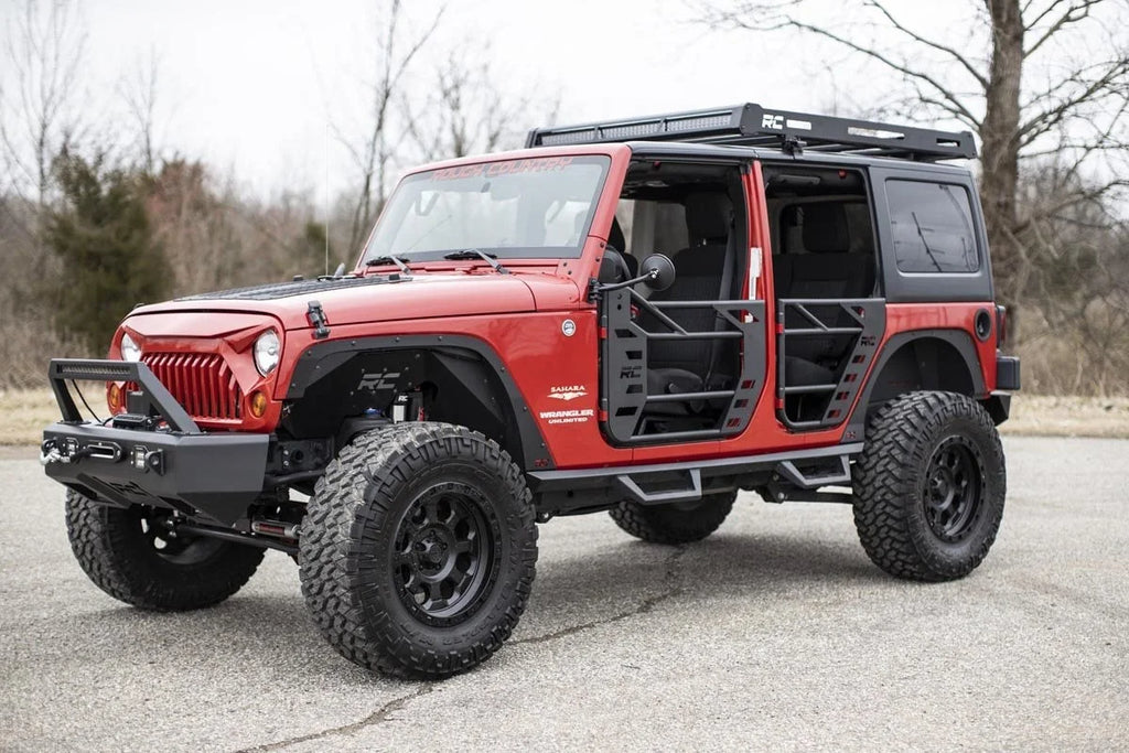 Rough Country Tubular Doors | Front and Rear | Jeep Wrangler JK/Wrangler Unlimited  (07-18) 10588 - Additional View 6