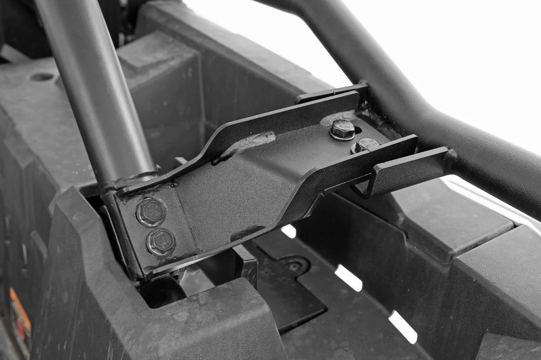 Rough Country Tubular Rear Cargo Rack | Spare Tire Mount | Polaris RZR XP 1000 93141 - Installation View