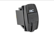 Load image into Gallery viewer, Rough Country USB Switch Insert | 2x1 with Logo | Blue Back Light 709USB - Side View